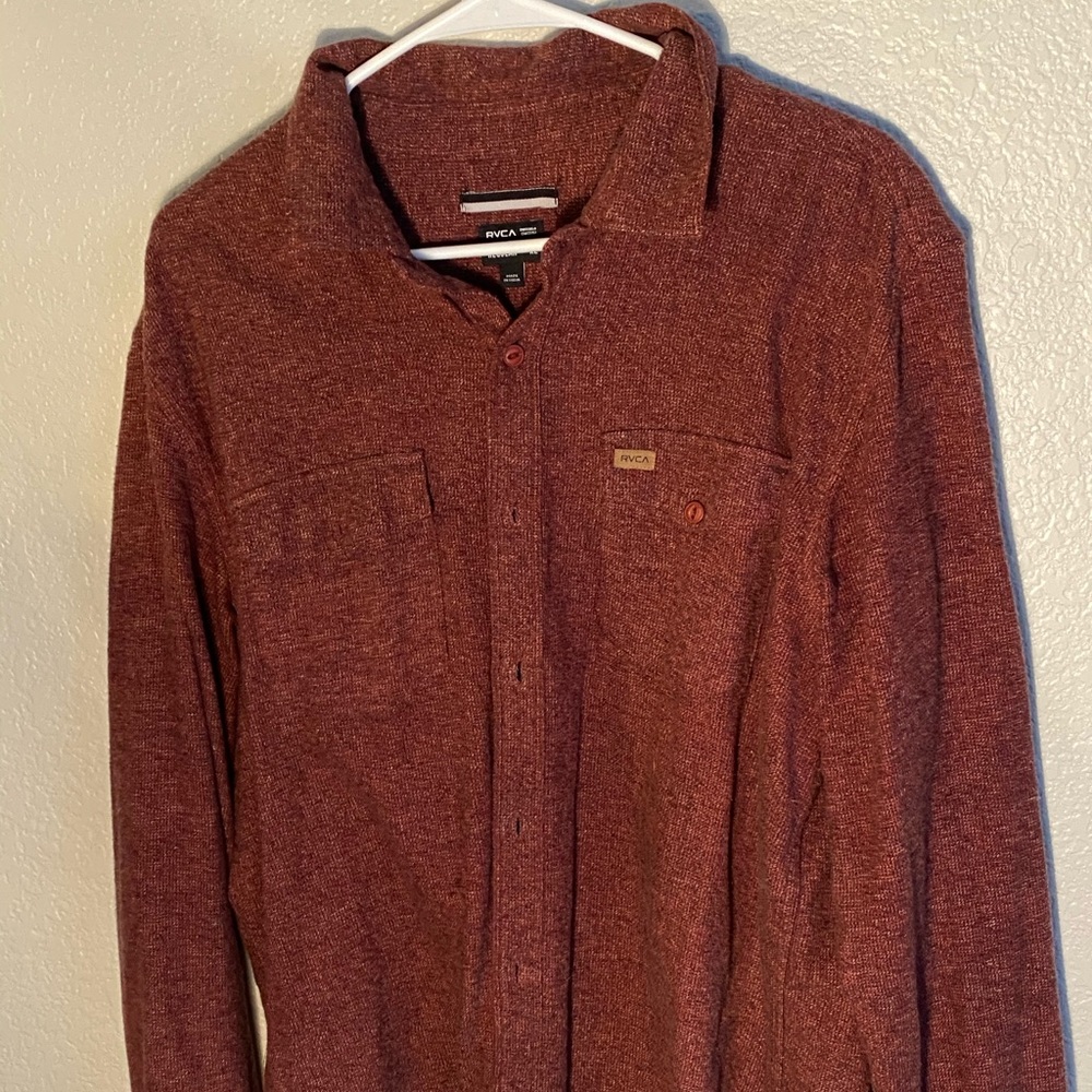 RVCA Long Sleeve Button Up